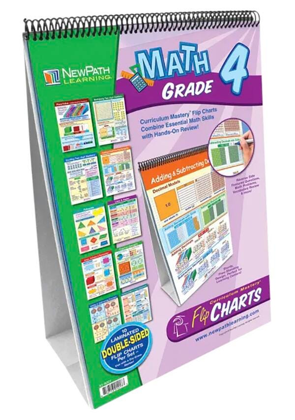 NewPath Math Curriculum Mastery Double-Sided Flipchart , Grade 4, Item Number 1302662